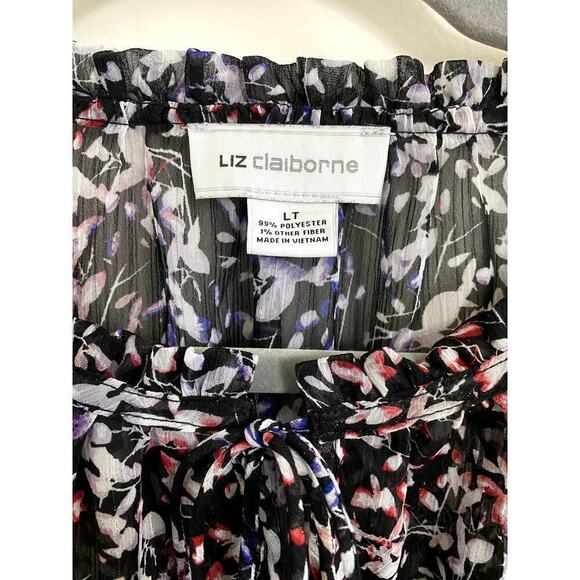 Liz Claiborne Multiprint Blouse - Size LT (EUC) - Picture 5 of 5